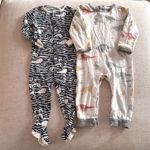 Magnetic Me and Burt’s Bees 9-12 month bundle dinosaurs and whale waves pajamas